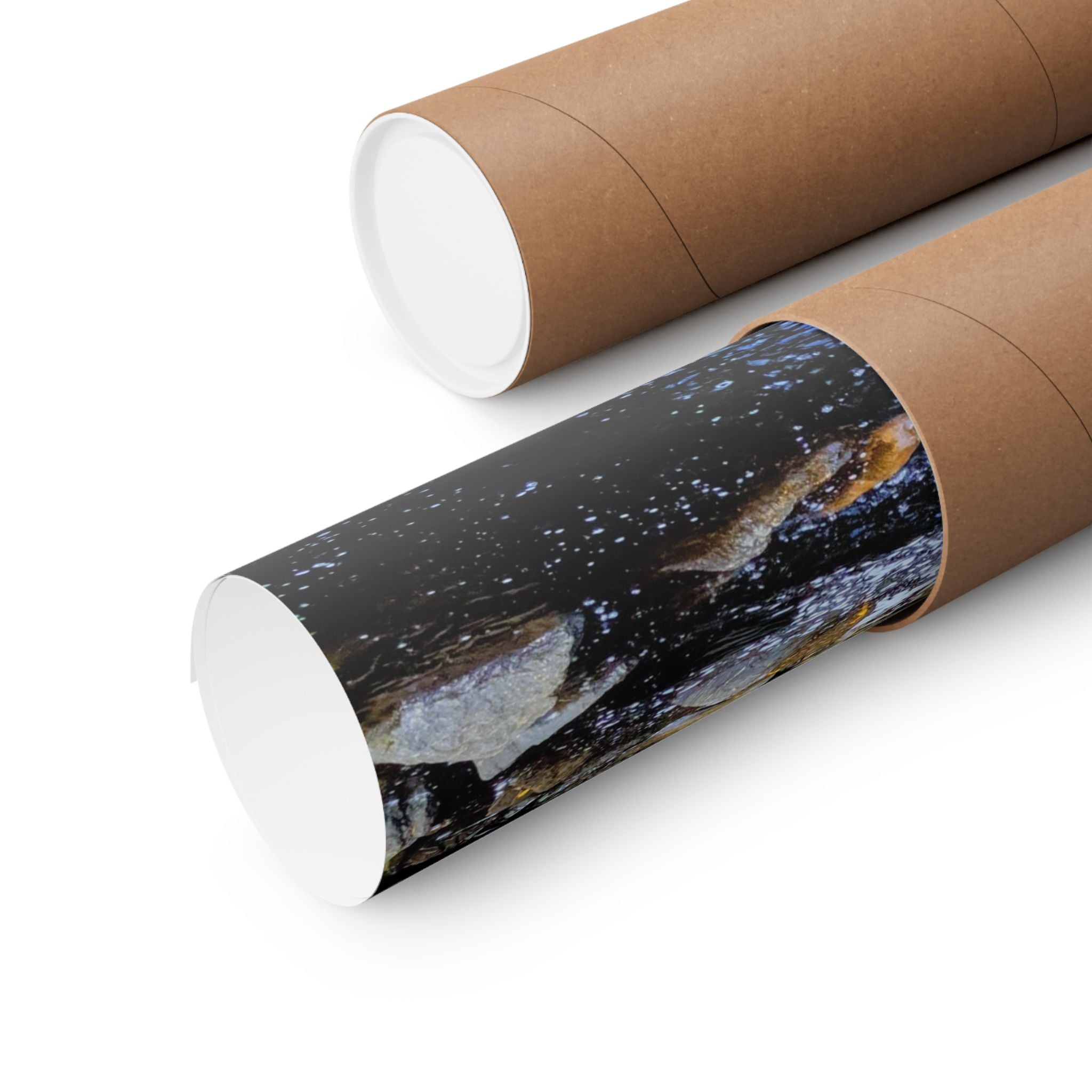 Waterfall Nature Poster — Vertical Matte Landscape Print