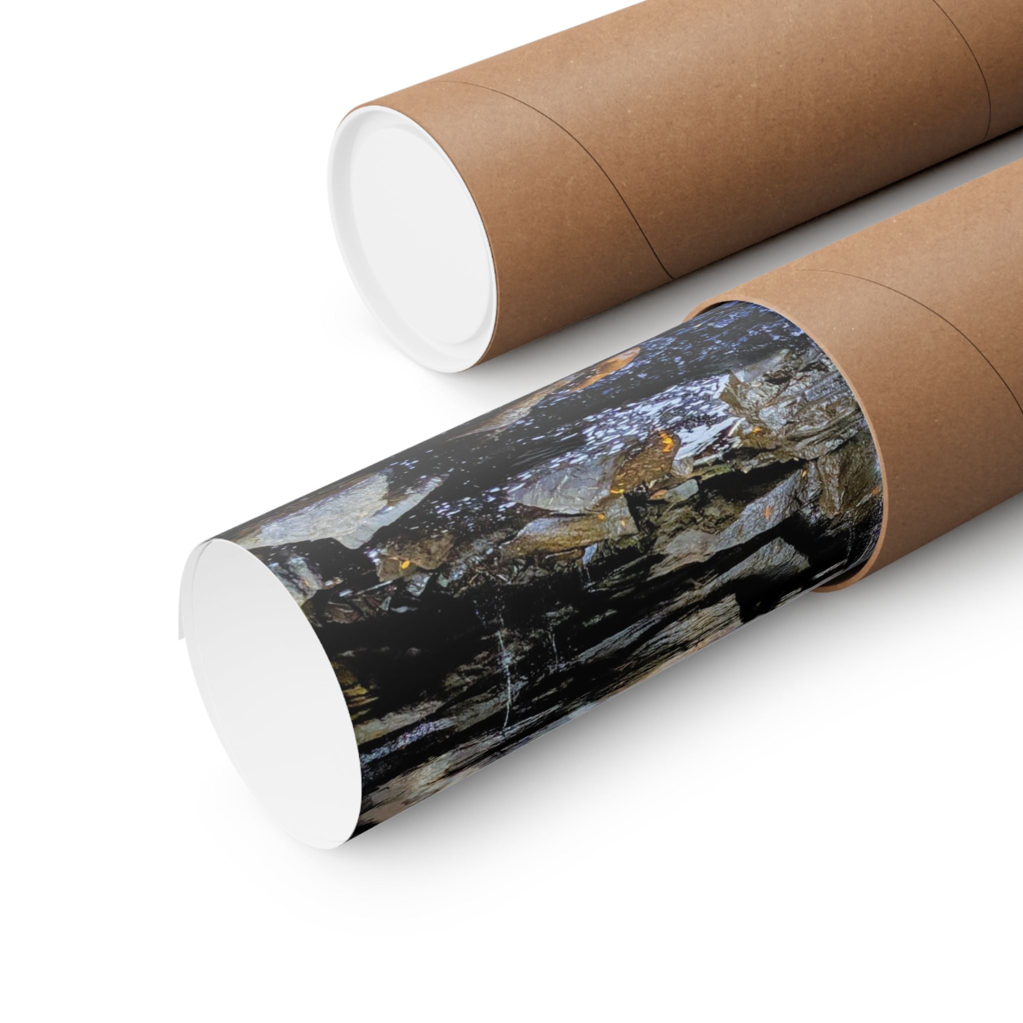 Waterfall Nature Poster — Vertical Matte Landscape Print