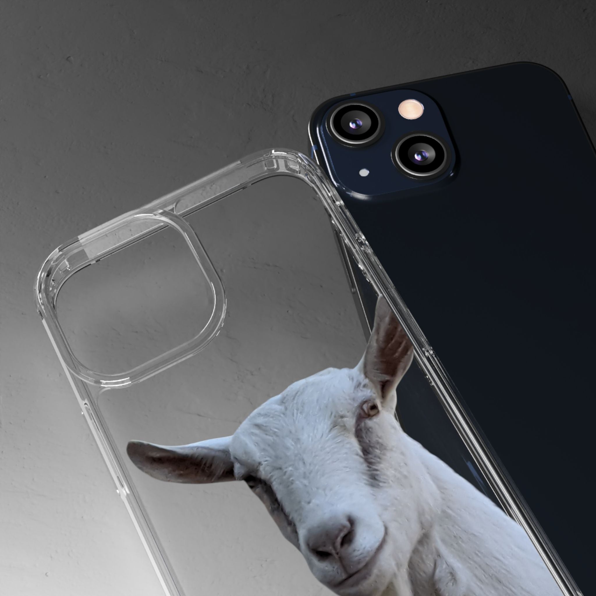 Goat Portrait Clear Phone Case