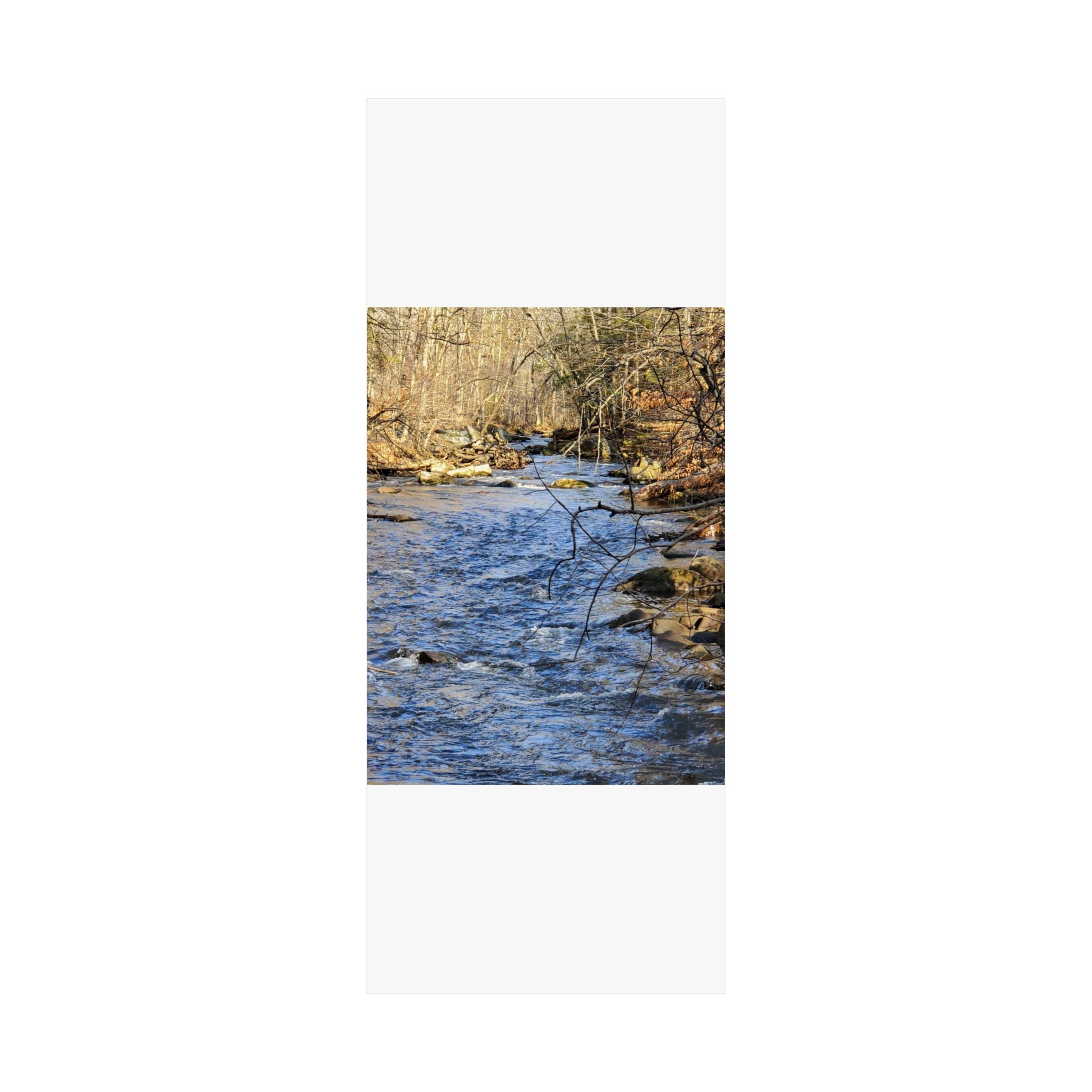 River Stream Nature Poster — Matte Vertical Wall Art for Home & Cabin Décor