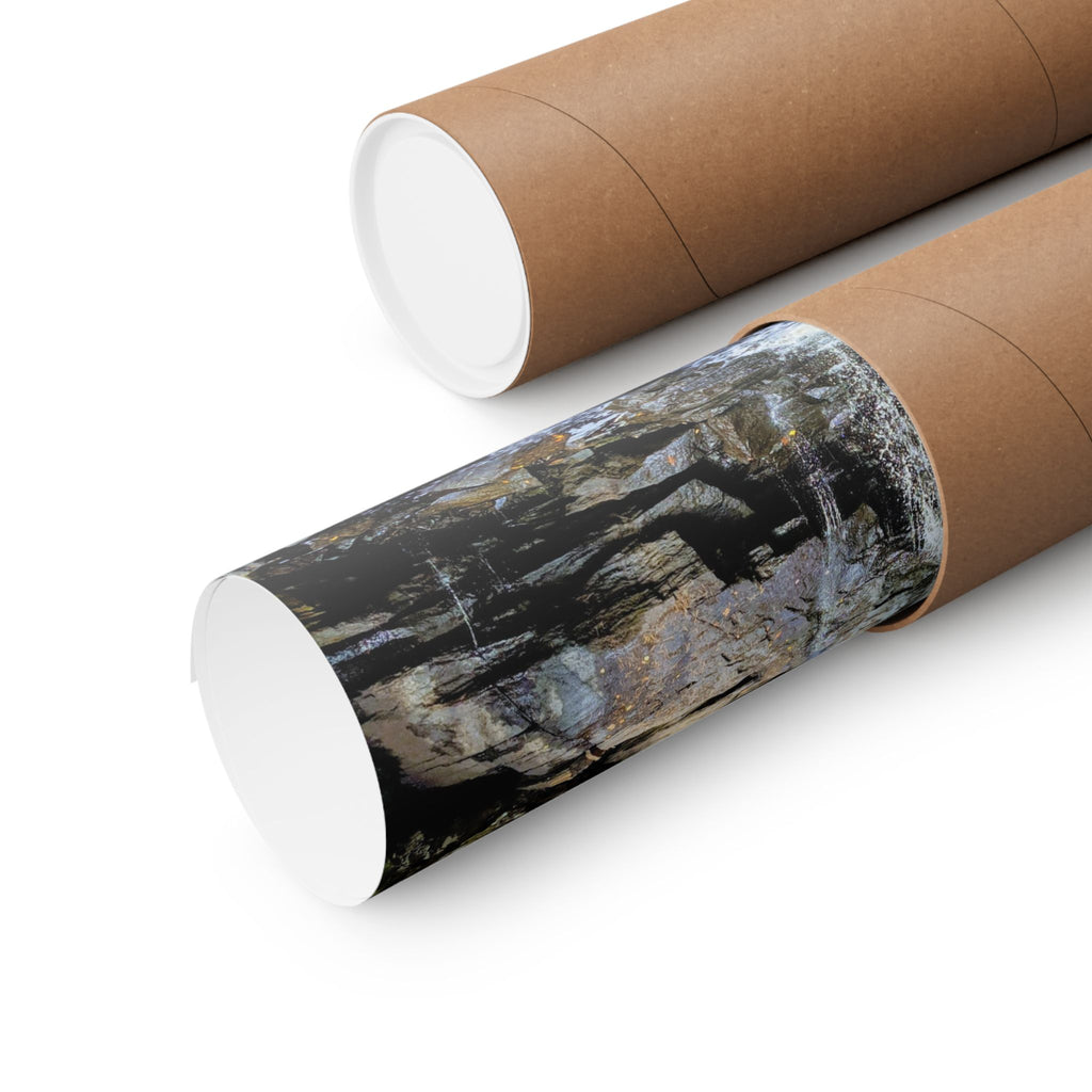 Waterfall Nature Poster — Vertical Matte Landscape Print