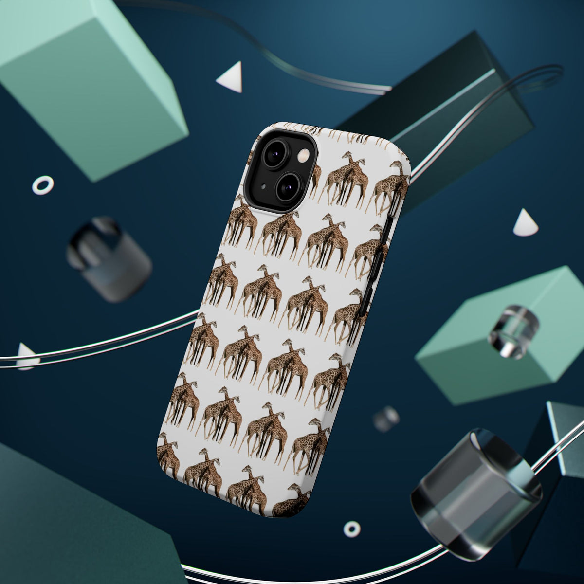 Giraffe Nature Photo Magnetic iPhone & Samsung Case — MagSafe Compatible, Dual-Layer Impact-Resistant Cover, Wildlife Gift