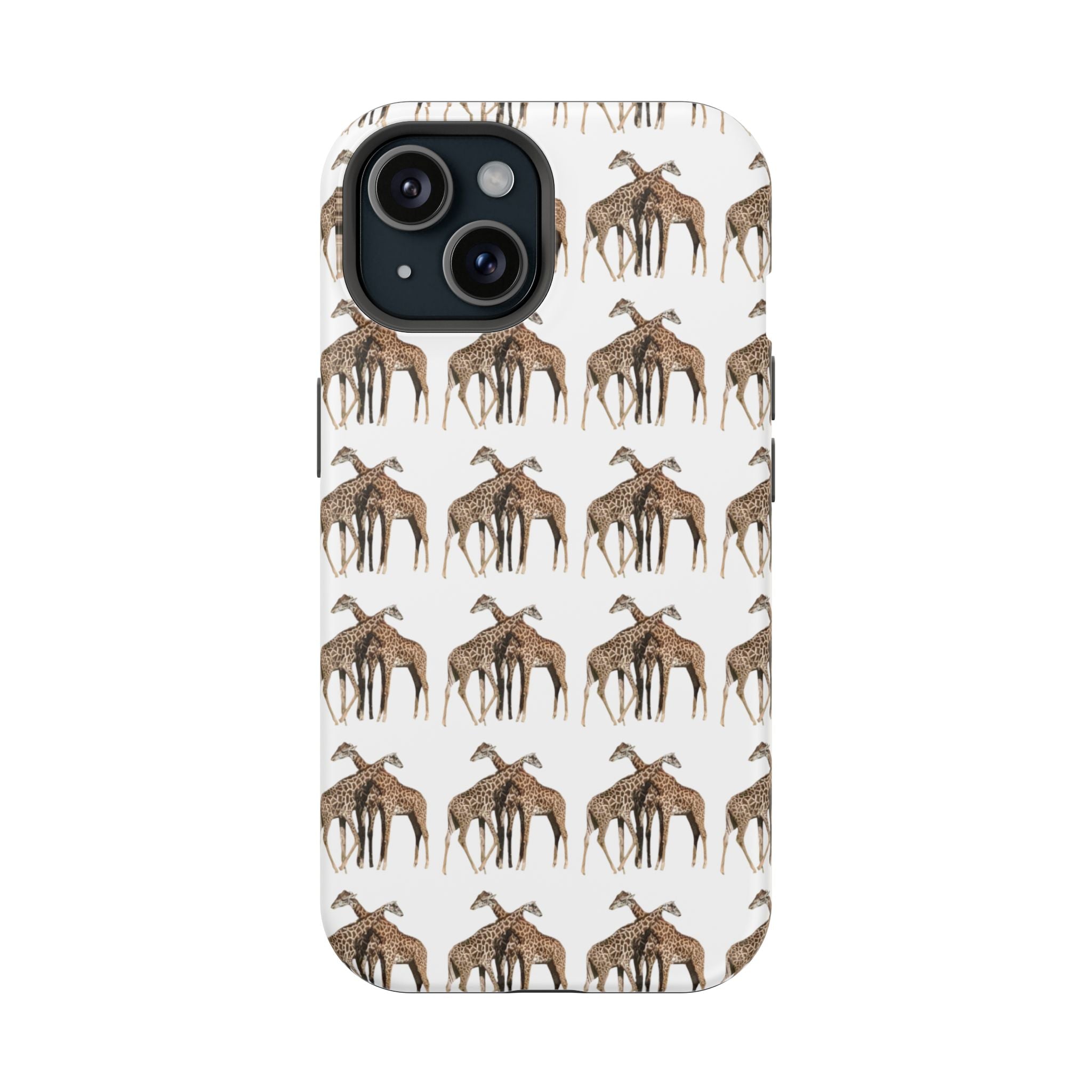 Giraffe Nature Photo Magnetic iPhone & Samsung Case — MagSafe Compatible, Dual-Layer Impact-Resistant Cover, Wildlife Gift
