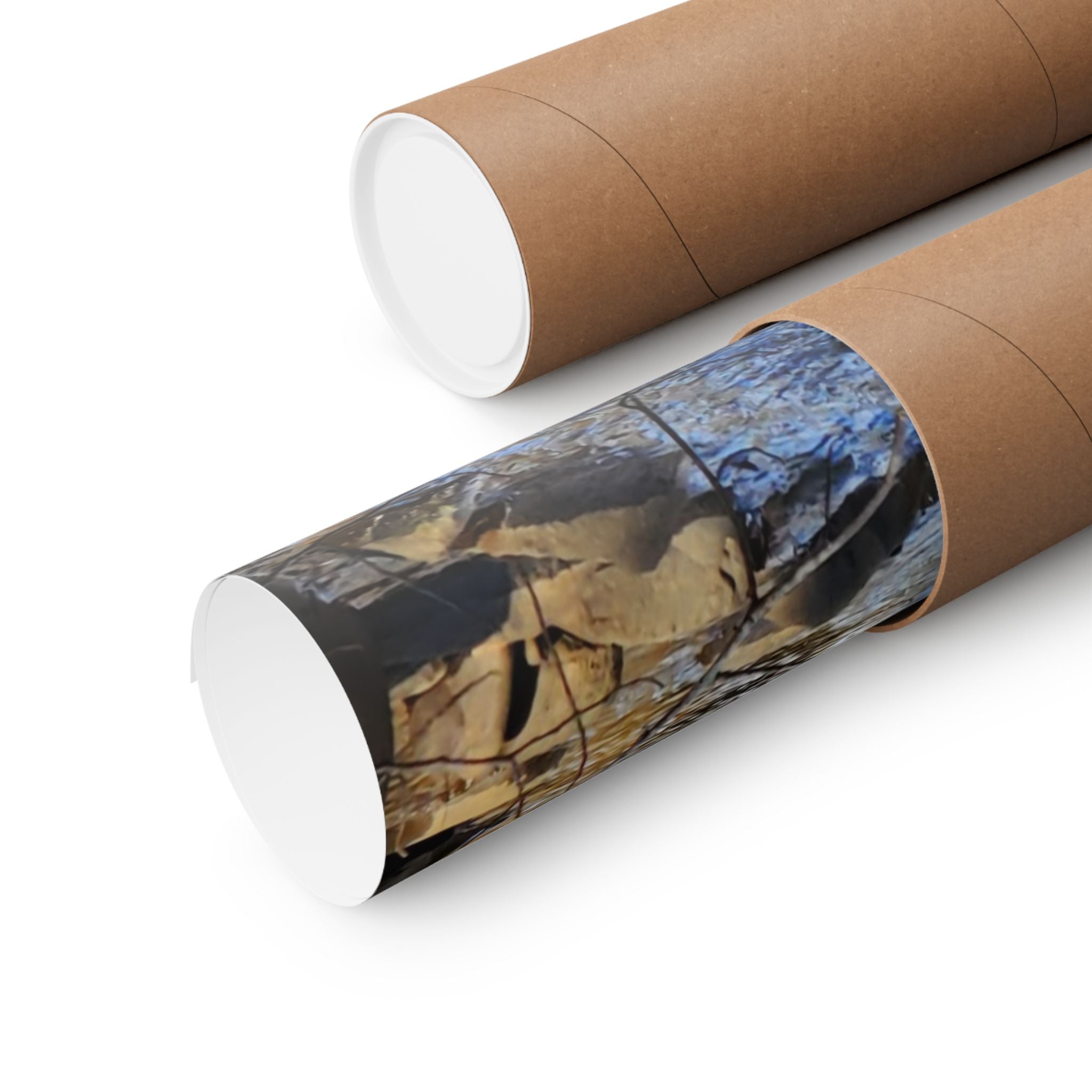 River Stream Nature Poster — Matte Vertical Wall Art for Home & Cabin Décor