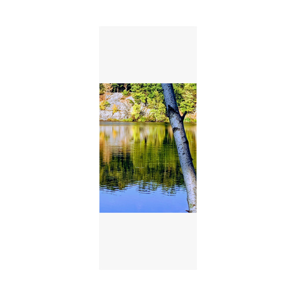 Birch Lake Reflection Matte Poster — Vertical Nature Wall Art