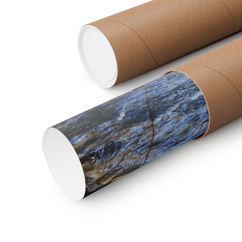 River Stream Nature Poster — Matte Vertical Wall Art for Home & Cabin Décor