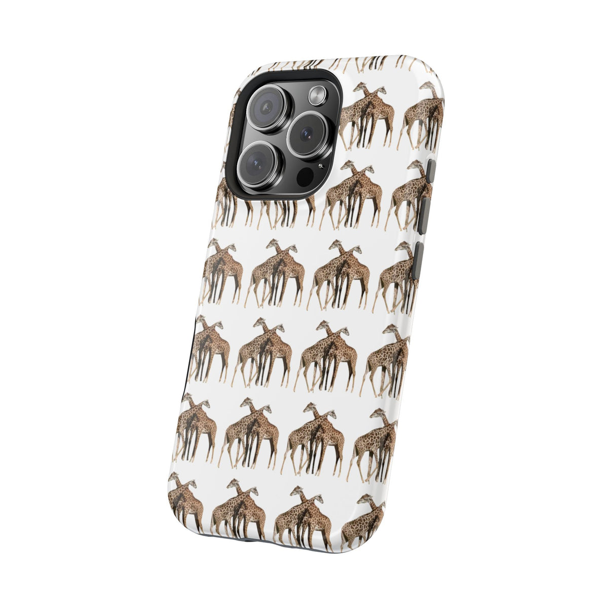 Giraffe Nature Photo Magnetic iPhone & Samsung Case — MagSafe Compatible, Dual-Layer Impact-Resistant Cover, Wildlife Gift