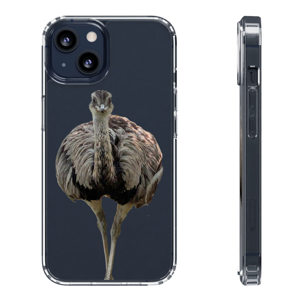 Clear Emu Bird iPhone Case — Cute Wildlife Nature Photo Design, Impact-Resistant Clear Phone Cover, Bird Lover Gift