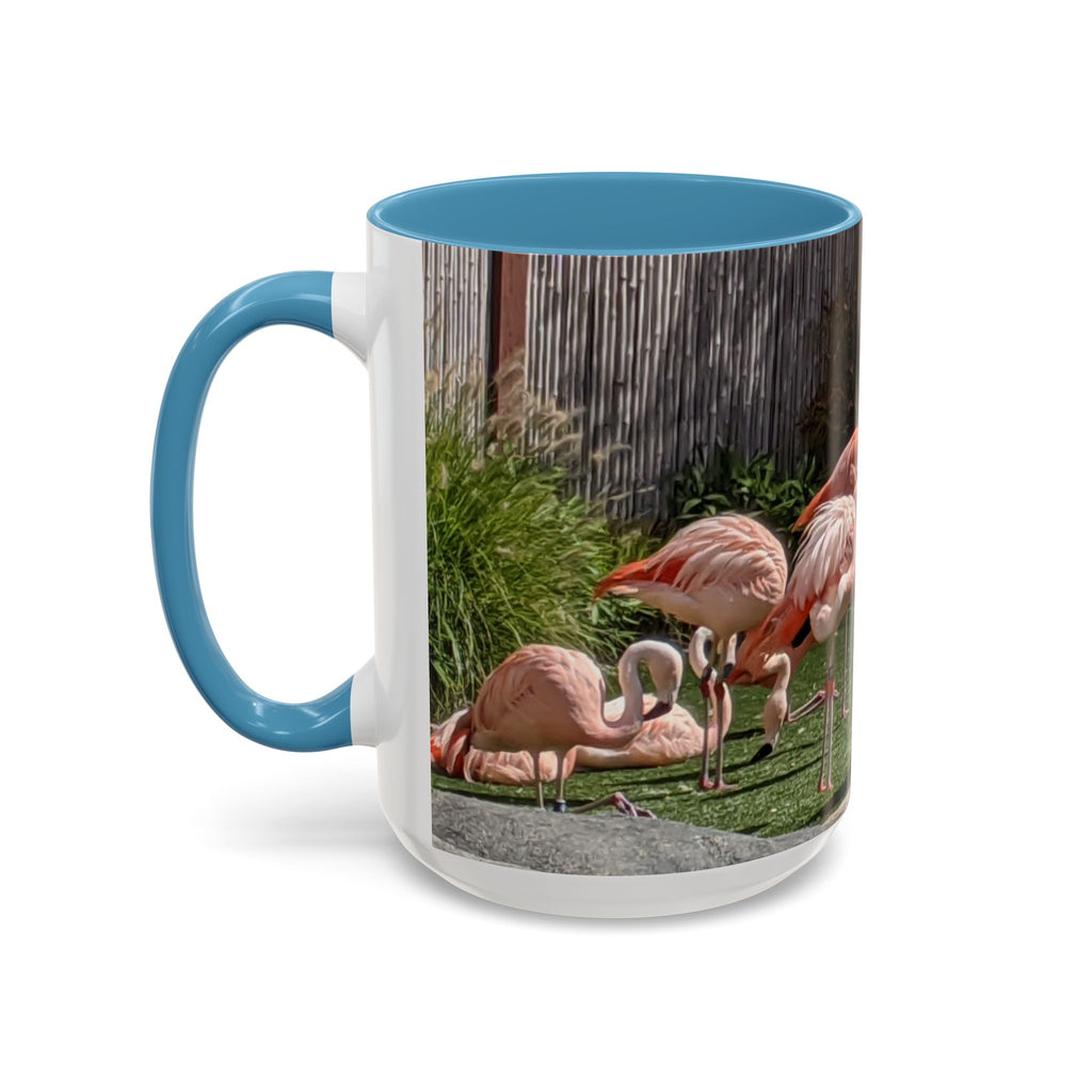 Flamingo Coffee Mug — Pink Tropical Bird Photo Print, Ceramic Tea Cup, Nature Gift, 11oz or 15oz
