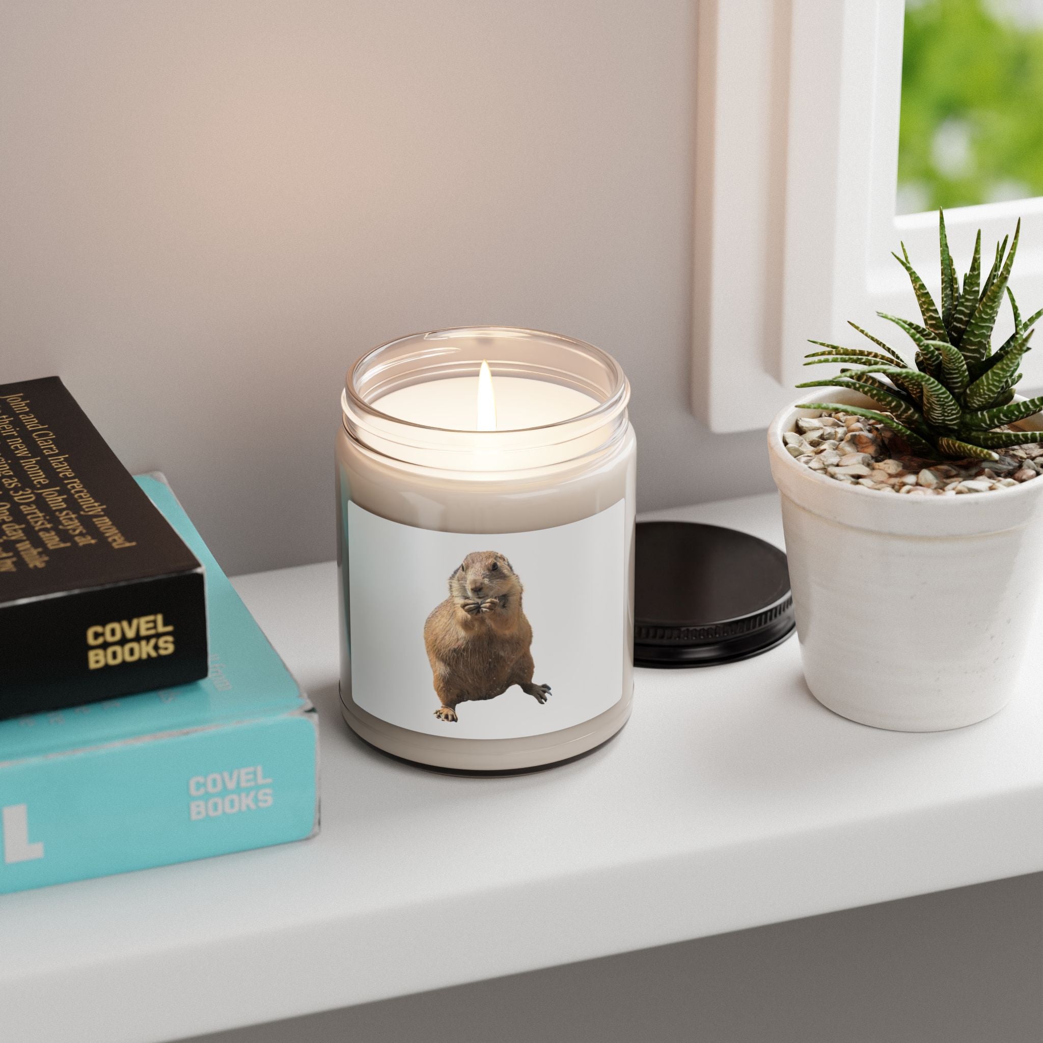 Soy Candle — Cute Prairie Dog Photo Scented Candle (9oz)
