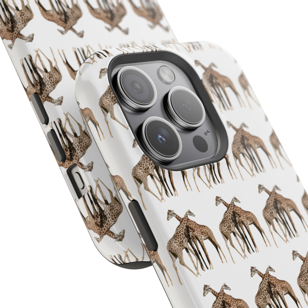 Giraffe Nature Photo Magnetic iPhone & Samsung Case — MagSafe Compatible, Dual-Layer Impact-Resistant Cover, Wildlife Gift