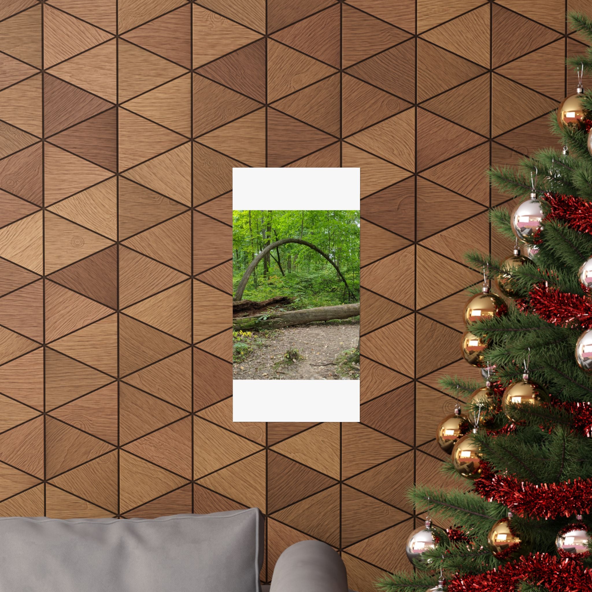 Forest Trail Matte Poster — Green Woodland Nature Photography