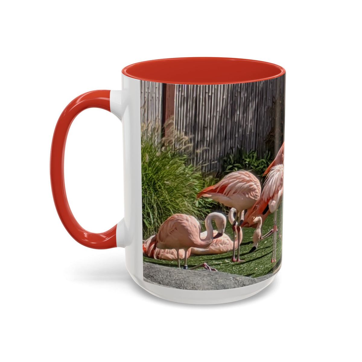 Flamingo Coffee Mug — Pink Tropical Bird Photo Print, Ceramic Tea Cup, Nature Gift, 11oz or 15oz