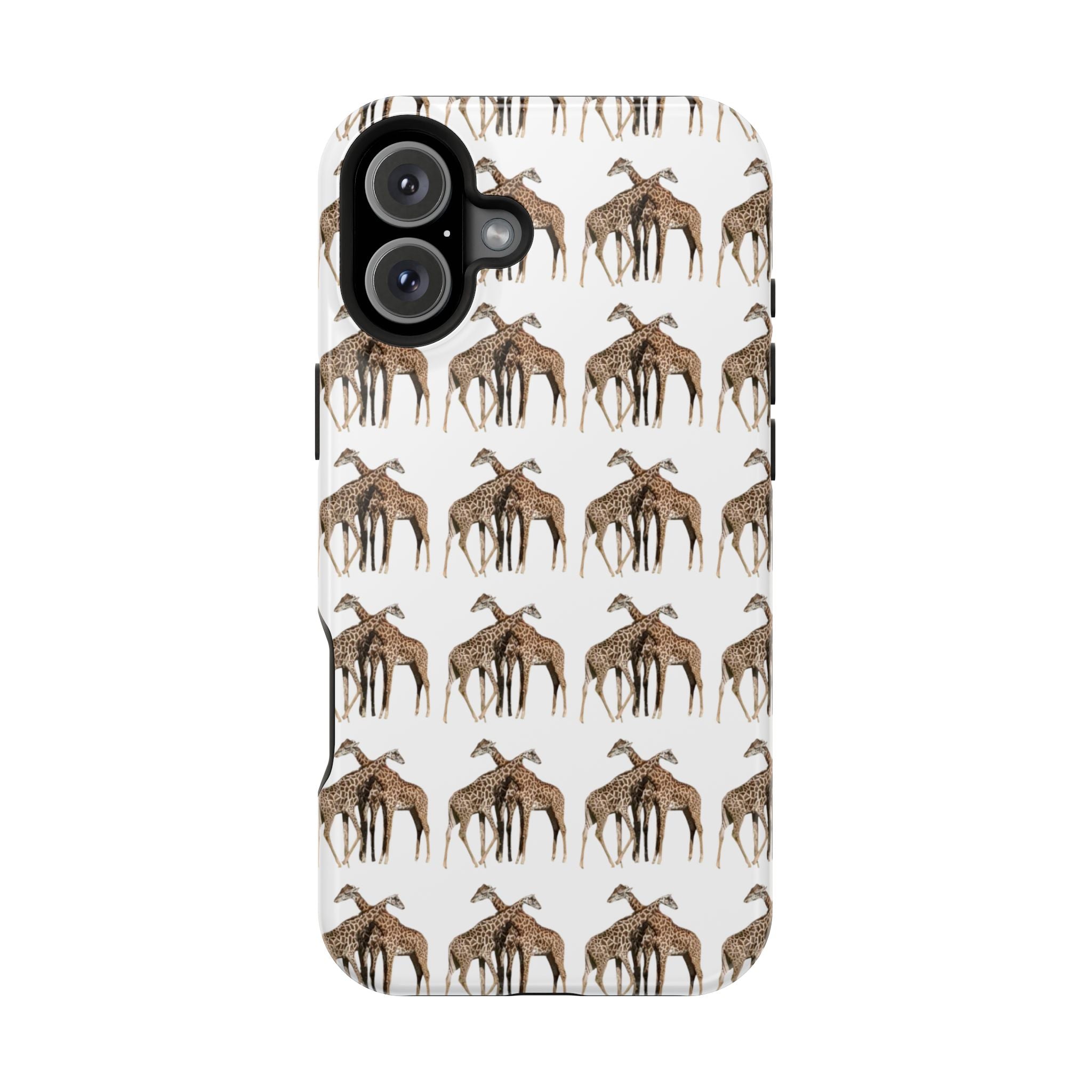Giraffe Nature Photo Magnetic iPhone & Samsung Case — MagSafe Compatible, Dual-Layer Impact-Resistant Cover, Wildlife Gift