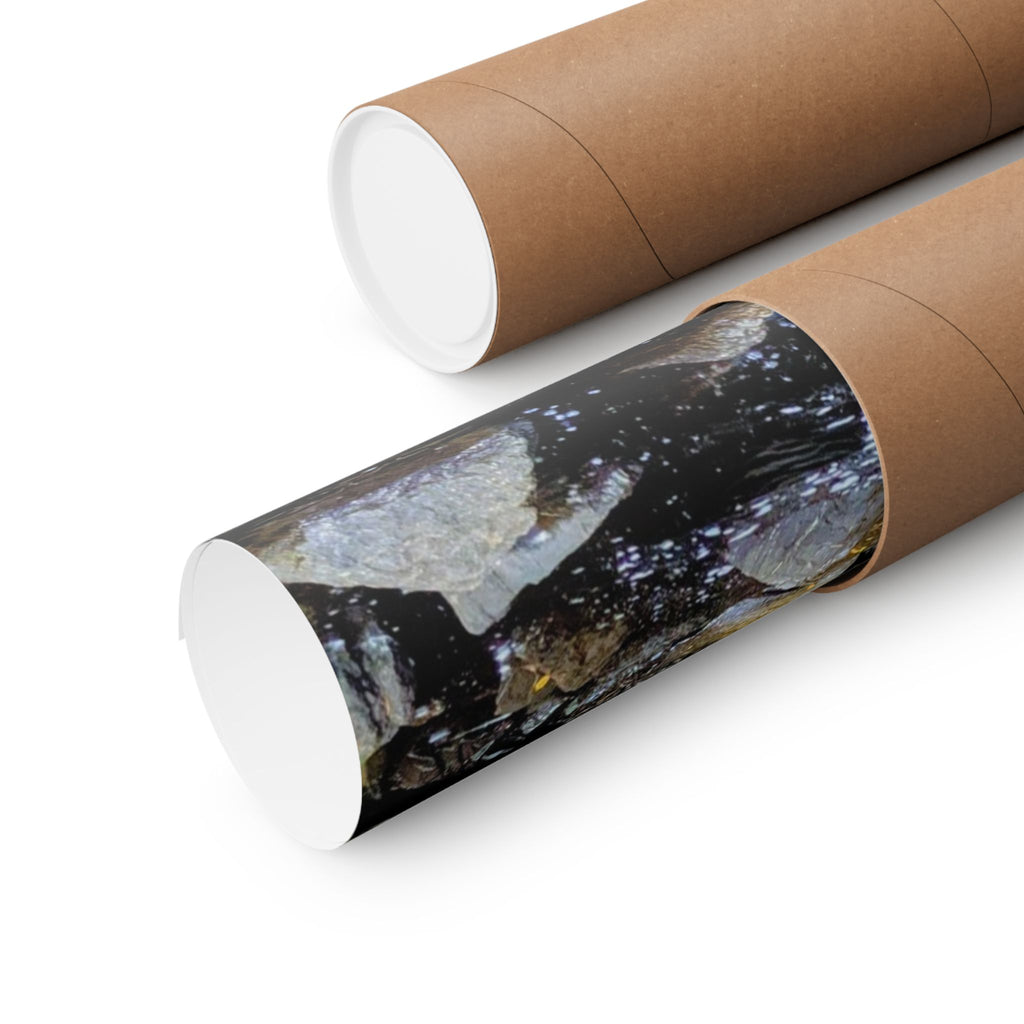 Waterfall Nature Poster — Vertical Matte Landscape Print