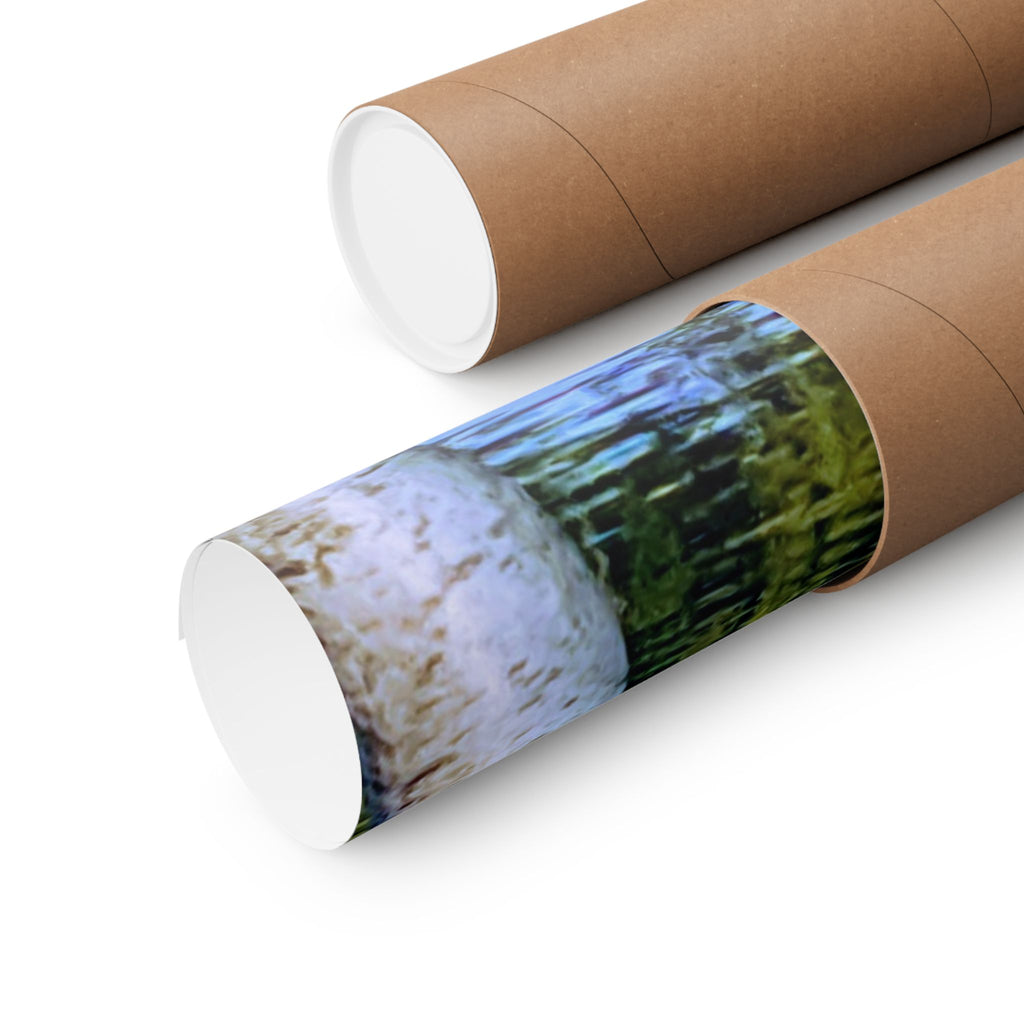 Birch Lake Reflection Matte Poster — Vertical Nature Wall Art