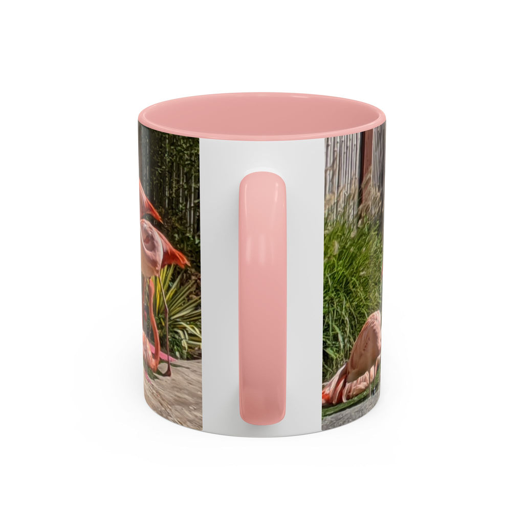 Flamingo Coffee Mug — Pink Tropical Bird Photo Print, Ceramic Tea Cup, Nature Gift, 11oz or 15oz