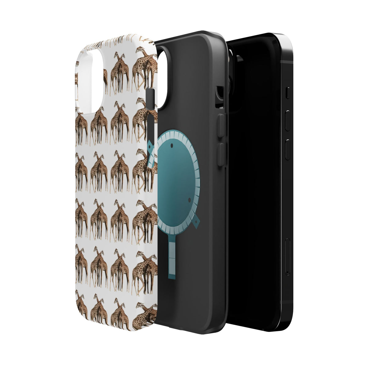 Giraffe Nature Photo Magnetic iPhone & Samsung Case — MagSafe Compatible, Dual-Layer Impact-Resistant Cover, Wildlife Gift