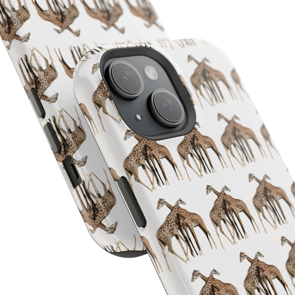 Giraffe Nature Photo Magnetic iPhone & Samsung Case — MagSafe Compatible, Dual-Layer Impact-Resistant Cover, Wildlife Gift