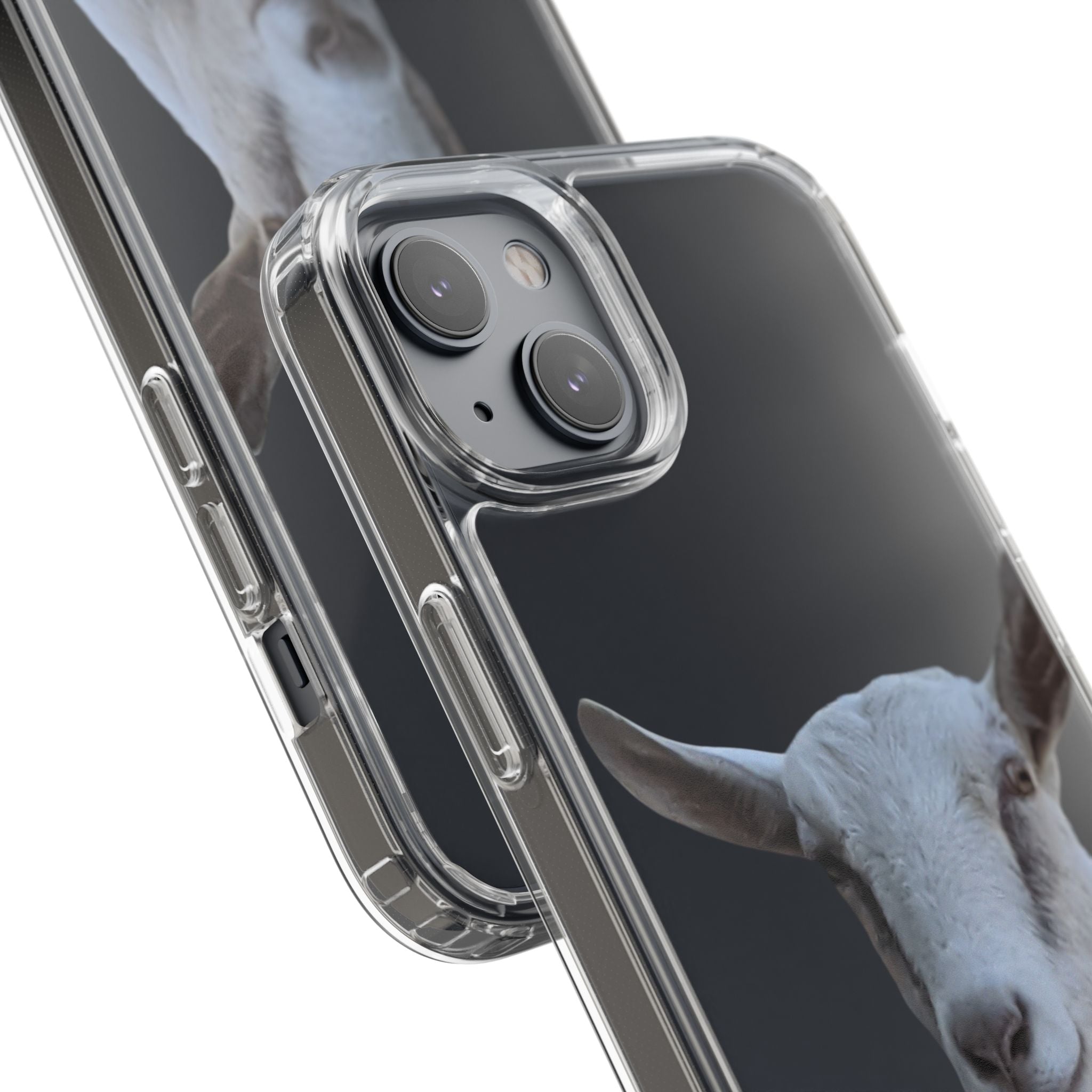 Goat Portrait Clear Phone Case