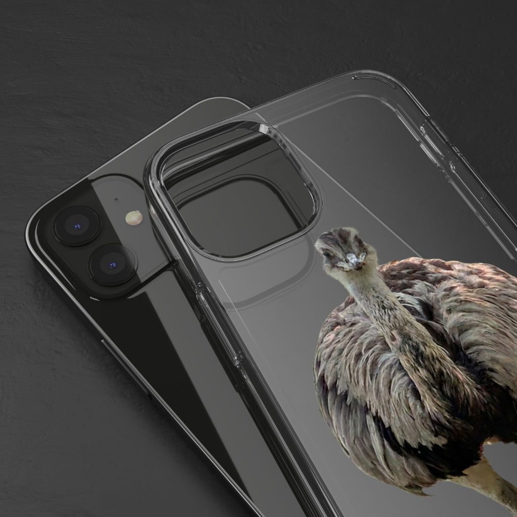 Clear Phone Case — Cute Emu Bird Design