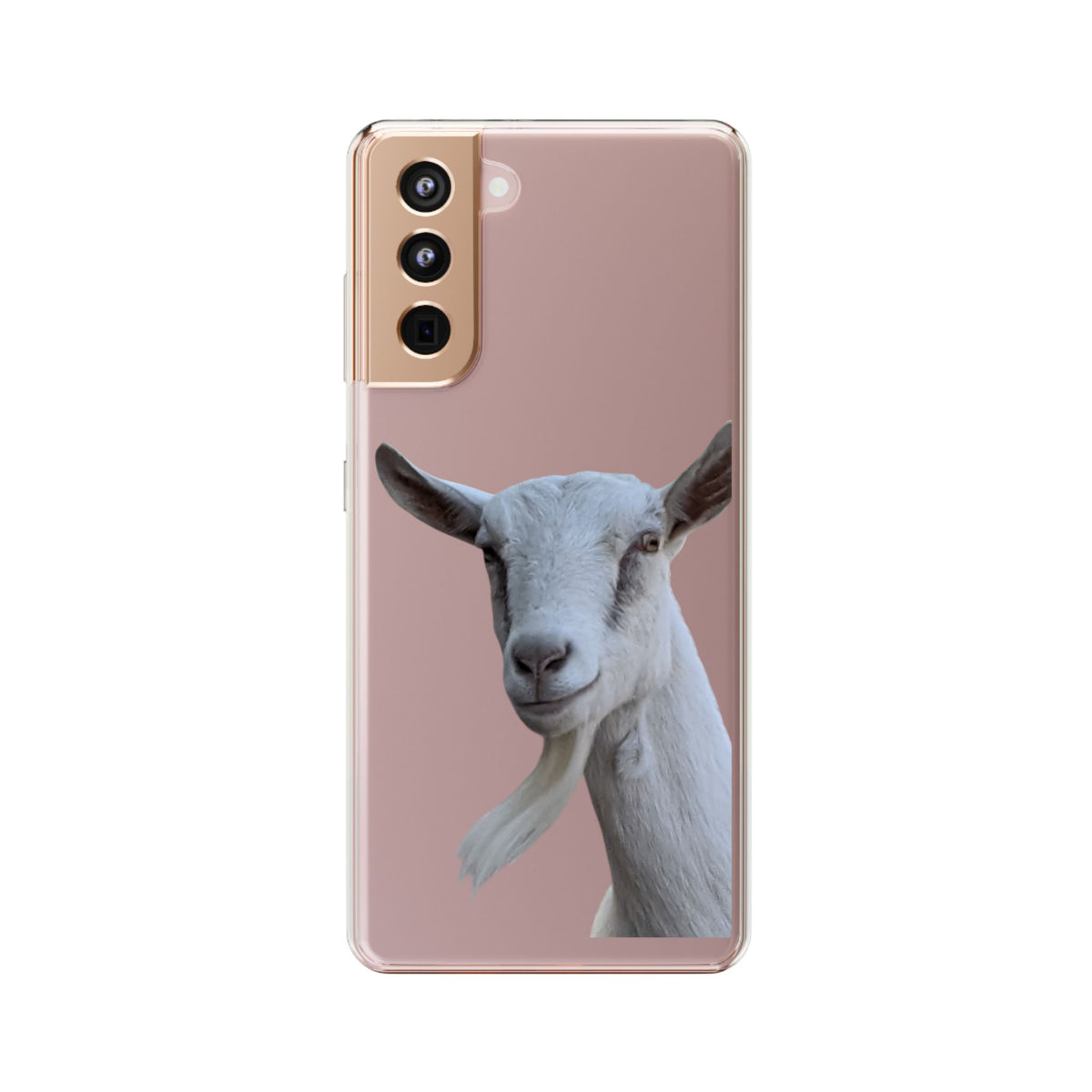 Goat Portrait Clear iPhone Case — Cute Farm Animal Wildlife Photo, Impact-Resistant Clear Phone Cover, Goat Lover Gift