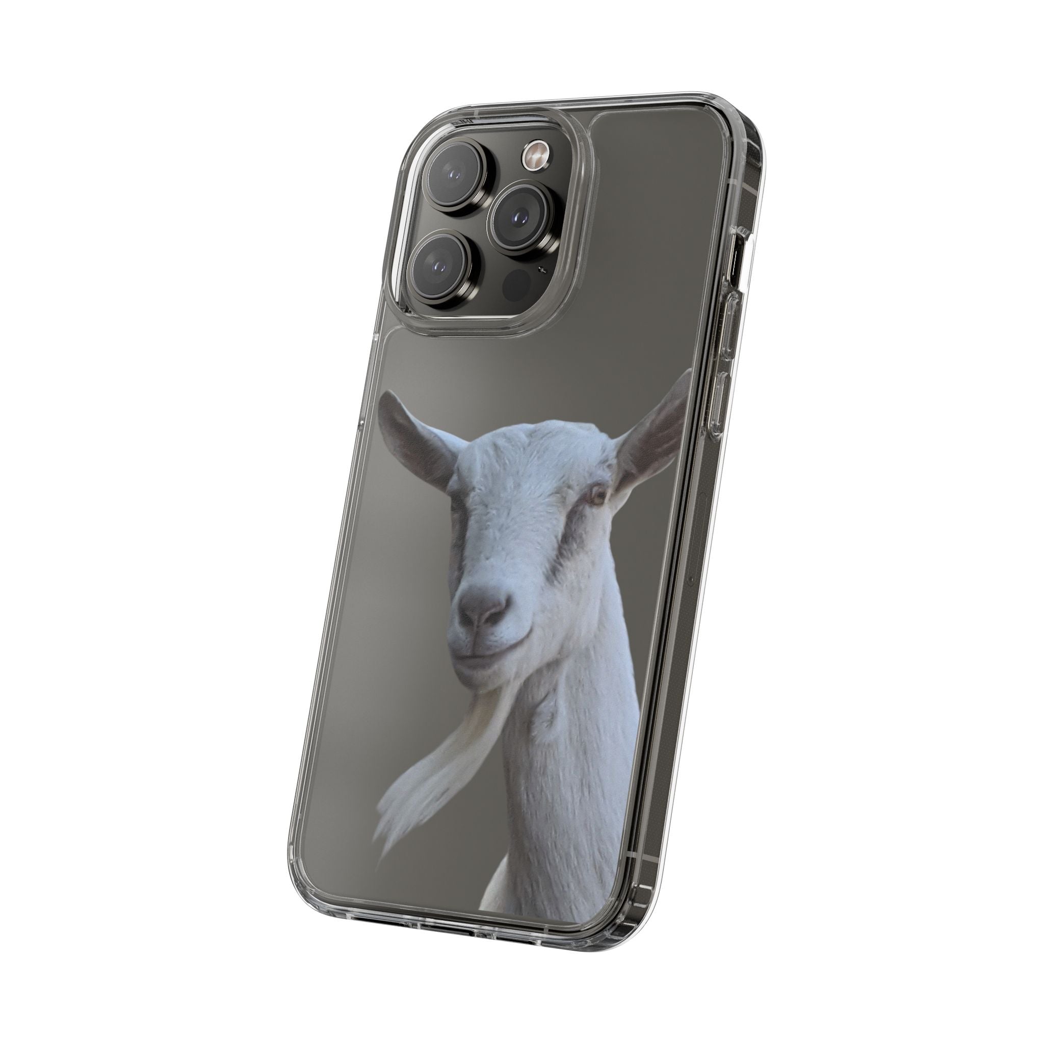 Goat Portrait Clear Phone Case