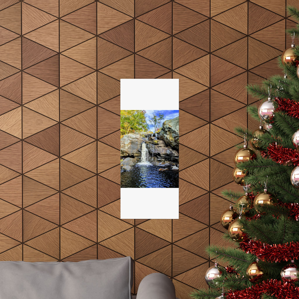 Waterfall Nature Poster — Vertical Matte Landscape Print