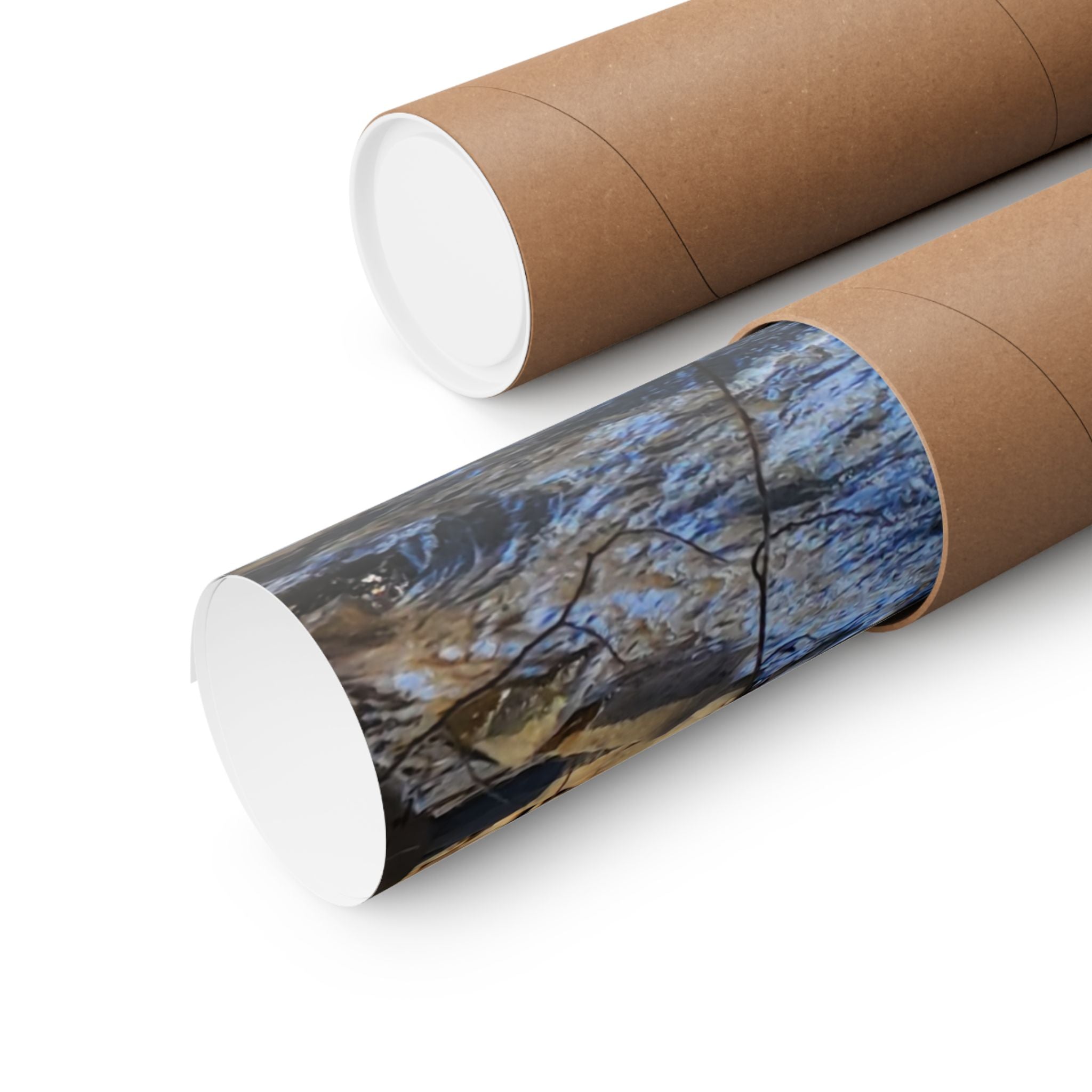 River Stream Nature Poster — Matte Vertical Wall Art for Home & Cabin Décor