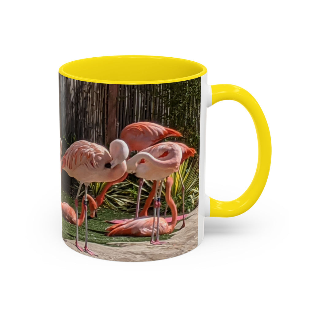 Flamingo Coffee Mug — Pink Tropical Bird Photo Print, Ceramic Tea Cup, Nature Gift, 11oz or 15oz
