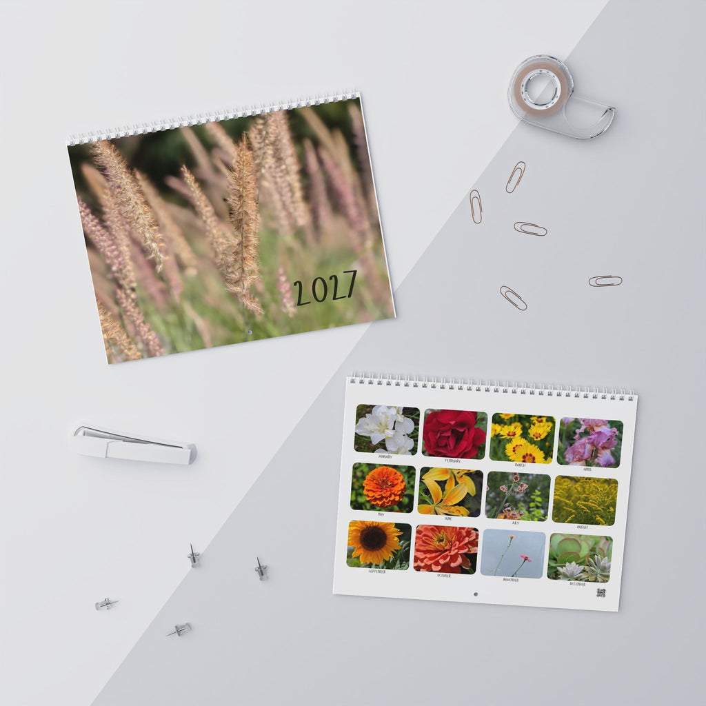 2027 Floral Wall Calendar — Monthly Botanical Photo Calendar, 11×8.5" or 14×11.5"