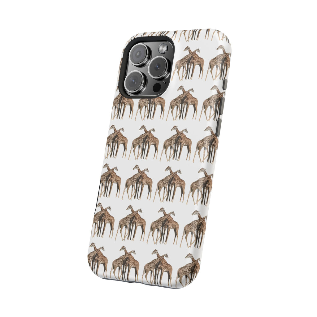 Giraffe Nature Photo Magnetic iPhone & Samsung Case — MagSafe Compatible, Dual-Layer Impact-Resistant Cover, Wildlife Gift