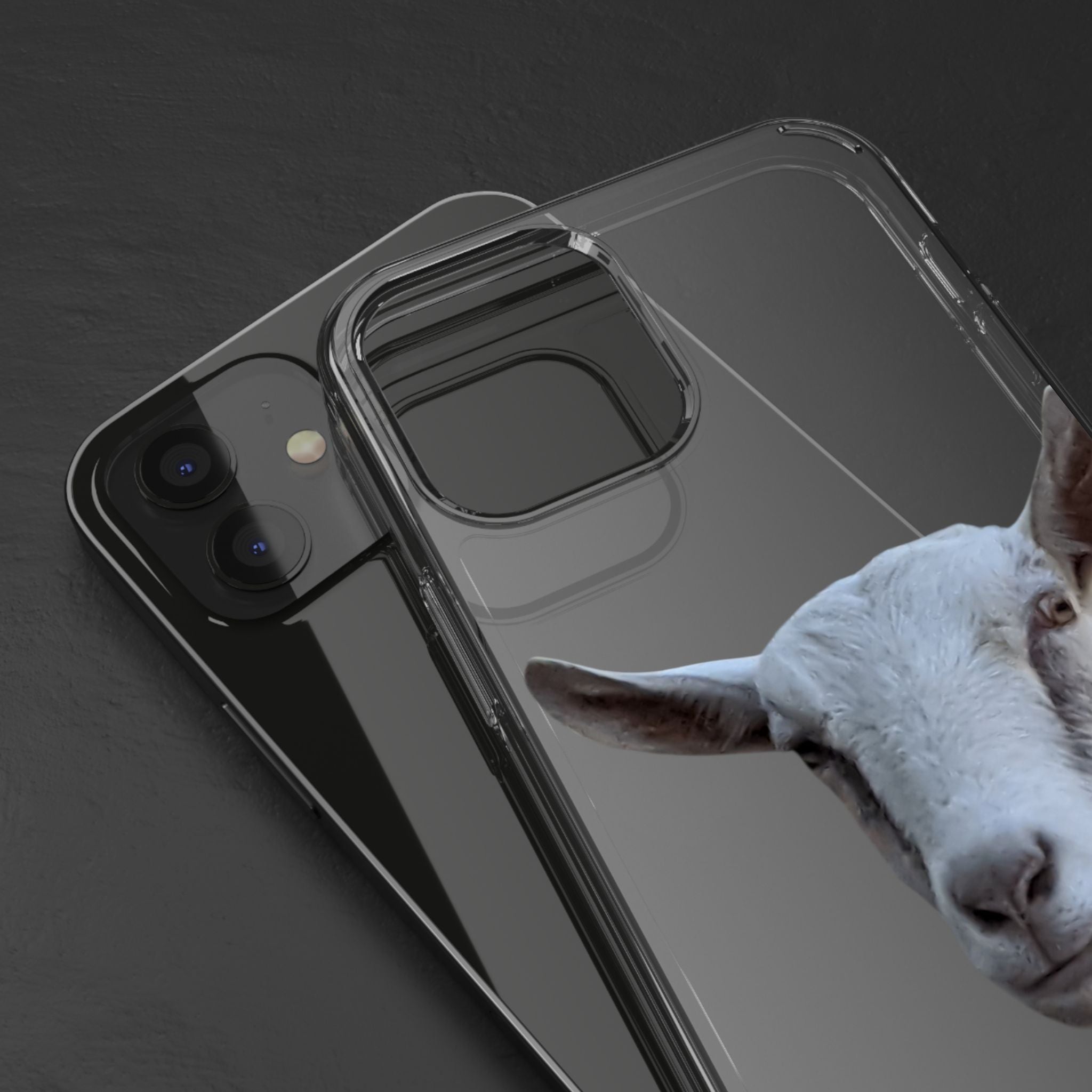 Goat Portrait Clear Phone Case