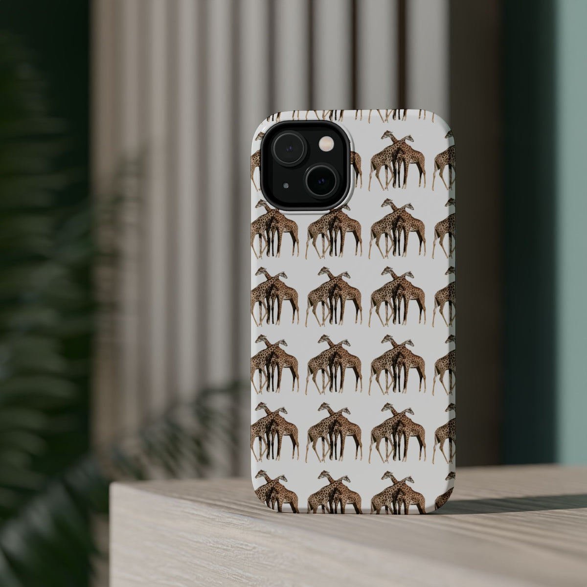 Giraffe Nature Photo Magnetic iPhone & Samsung Case — MagSafe Compatible, Dual-Layer Impact-Resistant Cover, Wildlife Gift