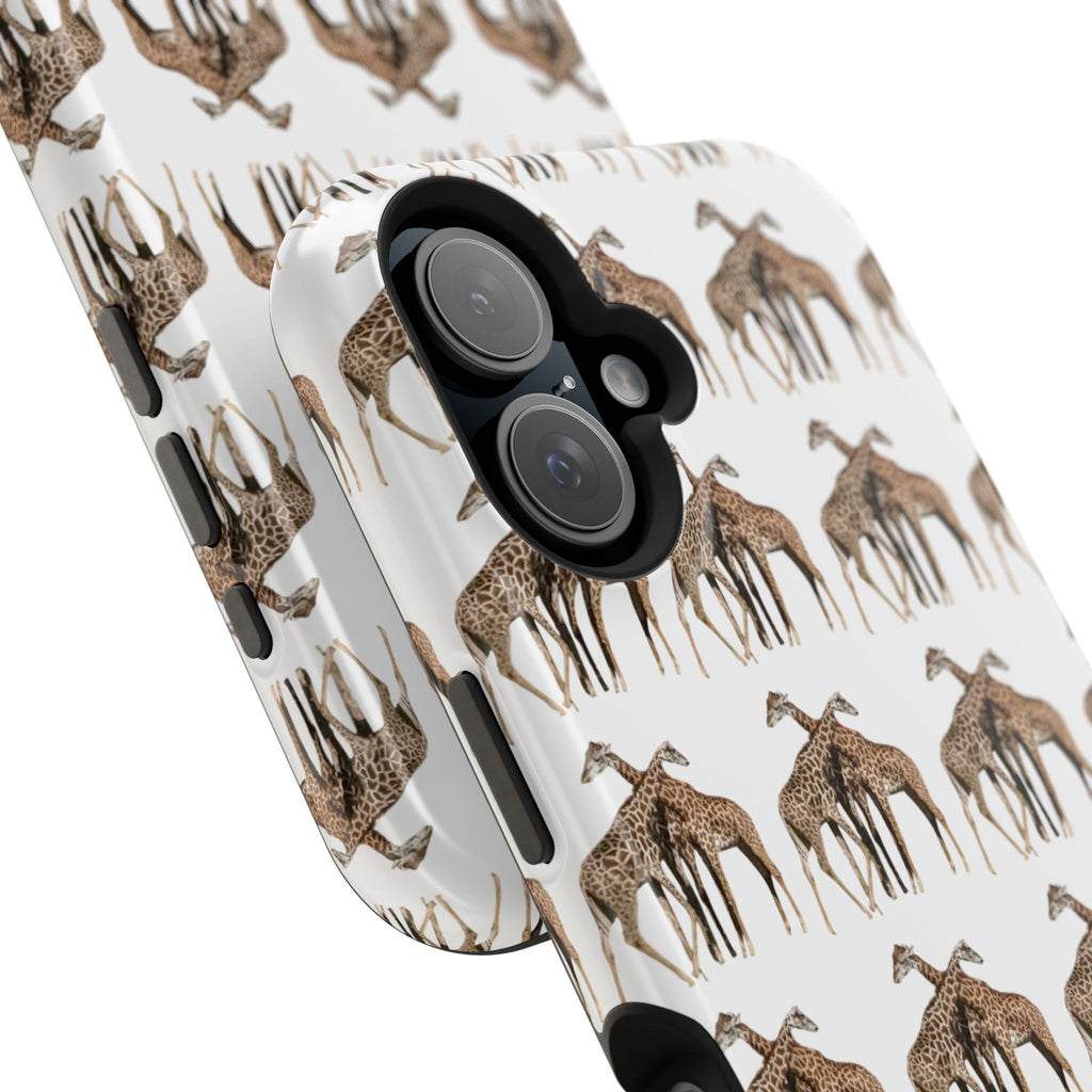 Giraffe Nature Photo Magnetic iPhone & Samsung Case — MagSafe Compatible, Dual-Layer Impact-Resistant Cover, Wildlife Gift