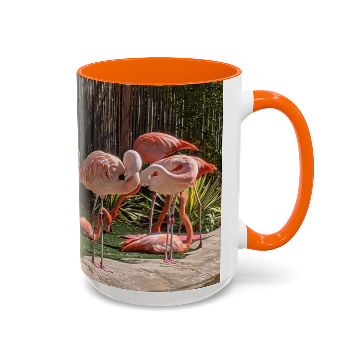 Flamingo Coffee Mug — Pink Tropical Bird Photo Print, Ceramic Tea Cup, Nature Gift, 11oz or 15oz