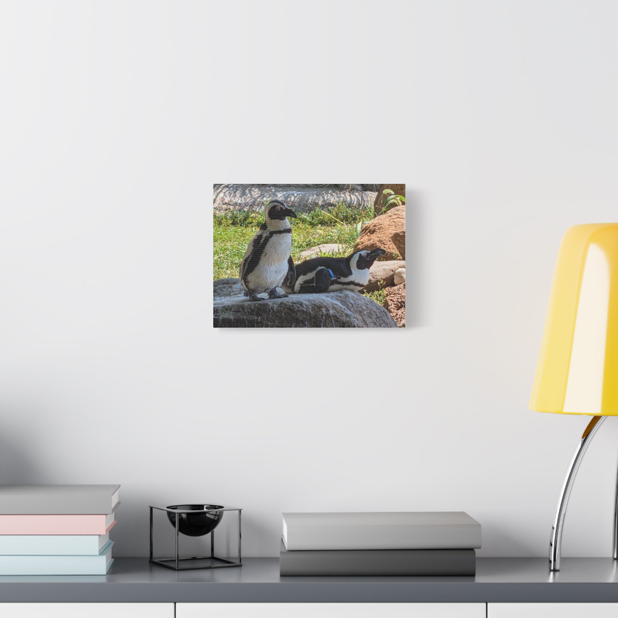 Penguin Pair Matte Canvas Print (Stretched 1.25")