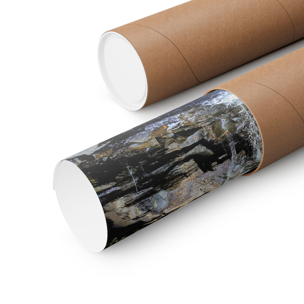 Waterfall Nature Poster — Vertical Matte Landscape Print