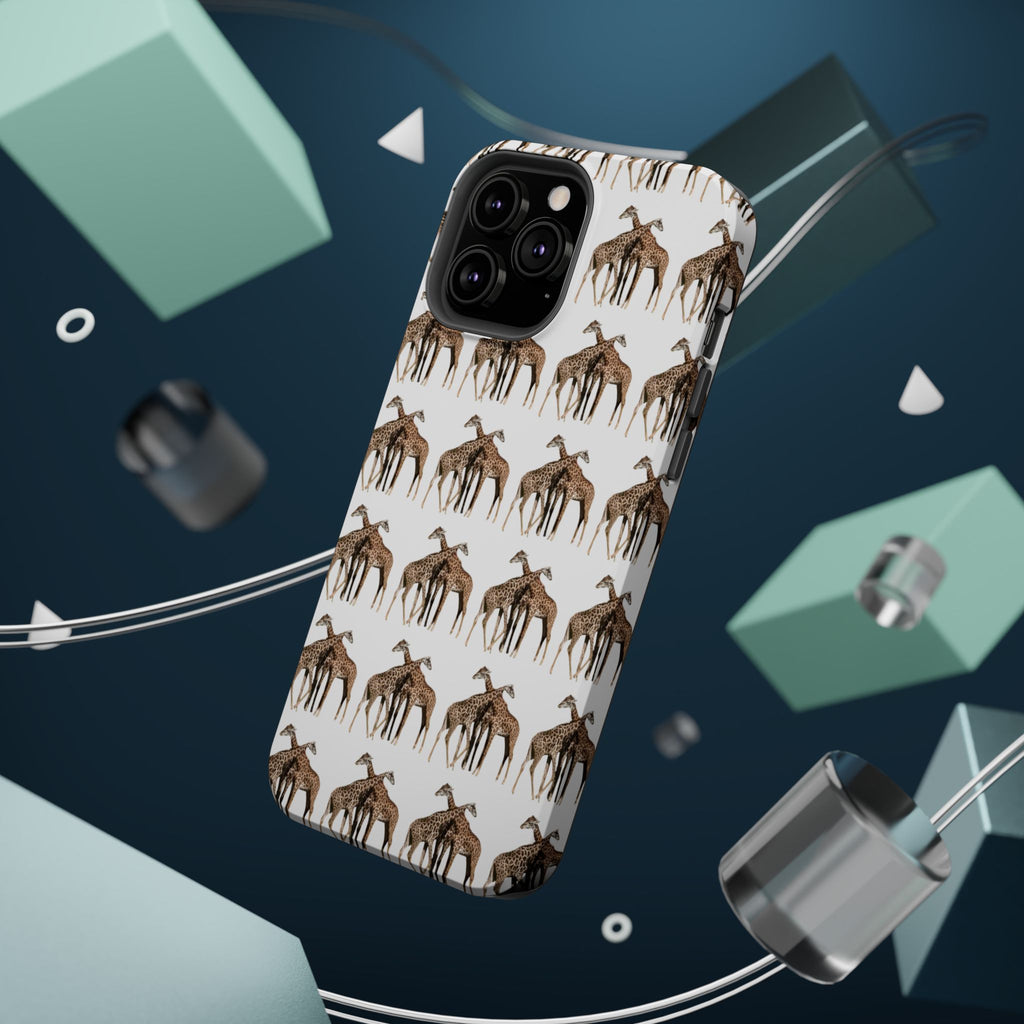 Giraffe Nature Photo Magnetic iPhone & Samsung Case — MagSafe Compatible, Dual-Layer Impact-Resistant Cover, Wildlife Gift