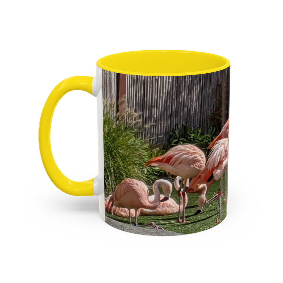Flamingo Coffee Mug — Pink Tropical Bird Photo Print, Ceramic Tea Cup, Nature Gift, 11oz or 15oz