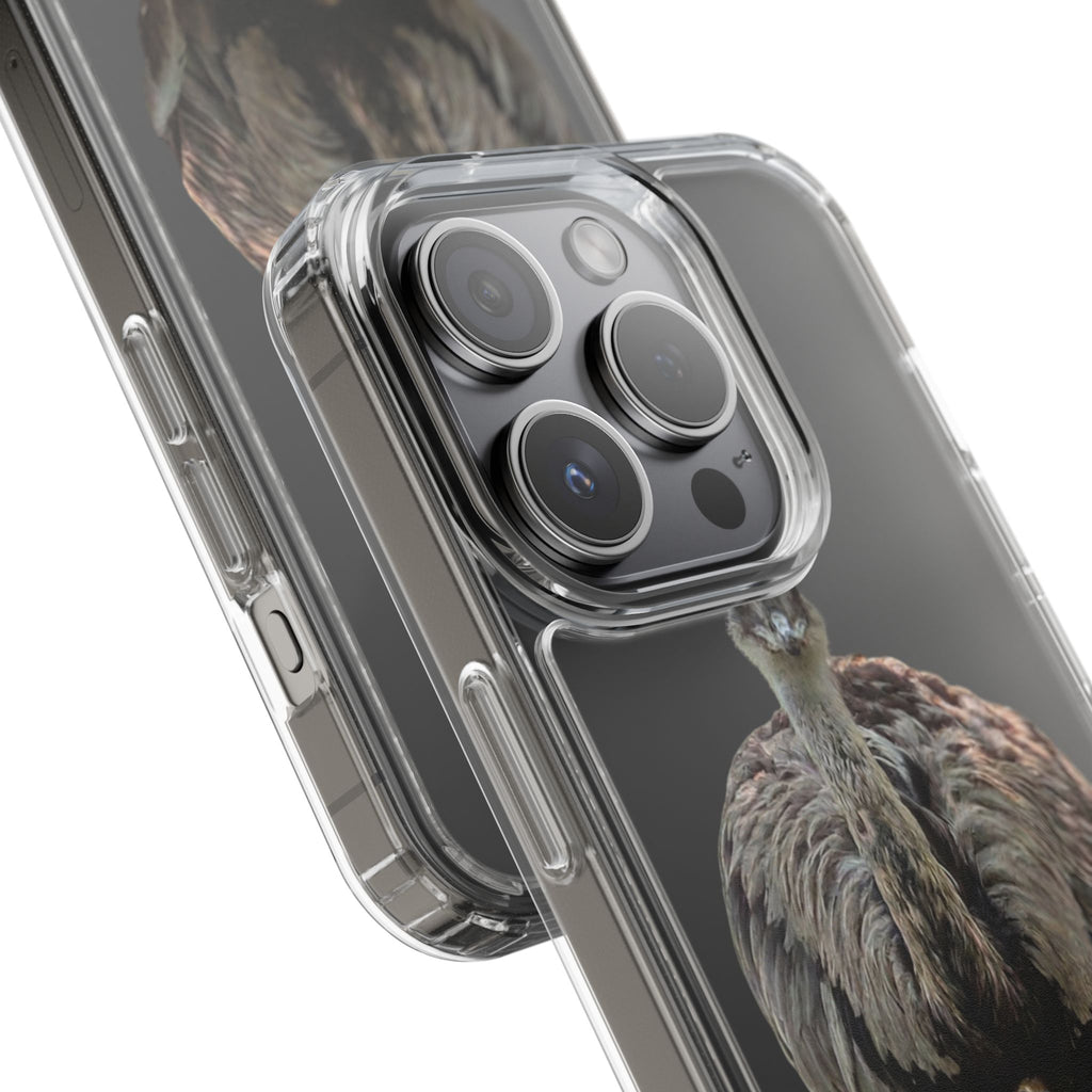Clear Phone Case — Cute Emu Bird Design