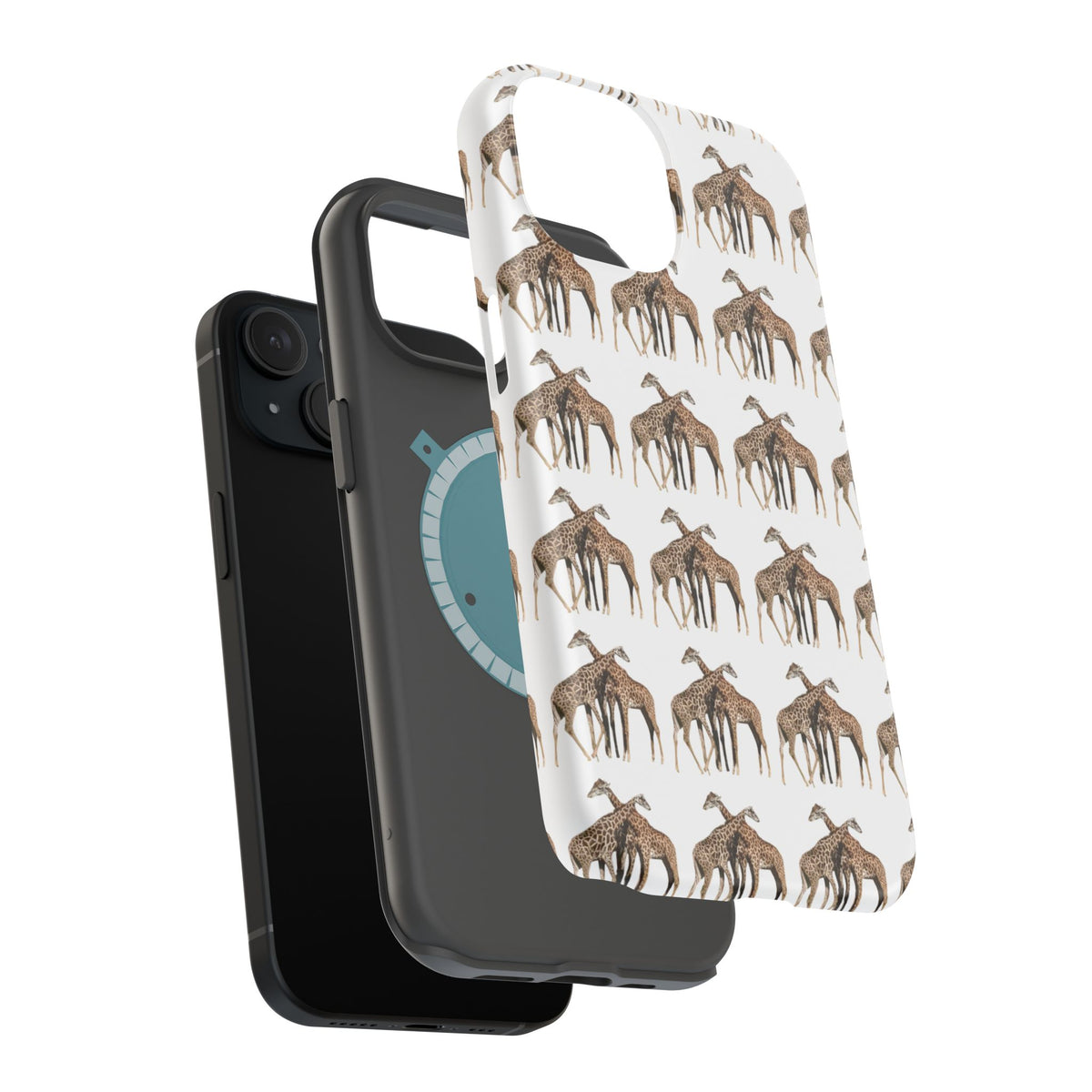 Giraffe Nature Photo Magnetic iPhone & Samsung Case — MagSafe Compatible, Dual-Layer Impact-Resistant Cover, Wildlife Gift