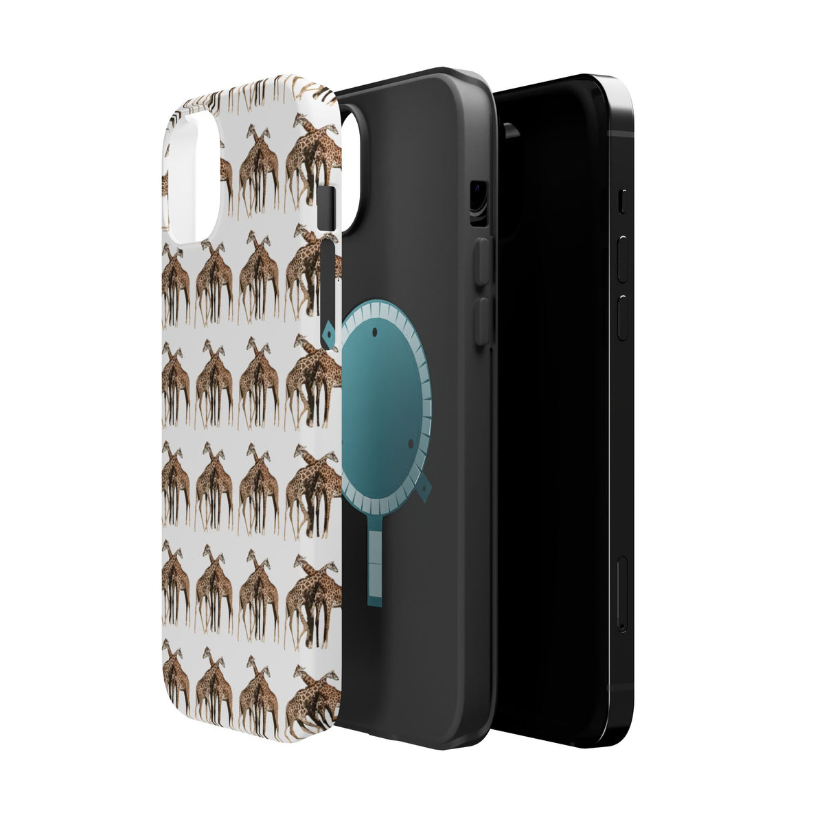 Giraffe Nature Photo Magnetic iPhone & Samsung Case — MagSafe Compatible, Dual-Layer Impact-Resistant Cover, Wildlife Gift