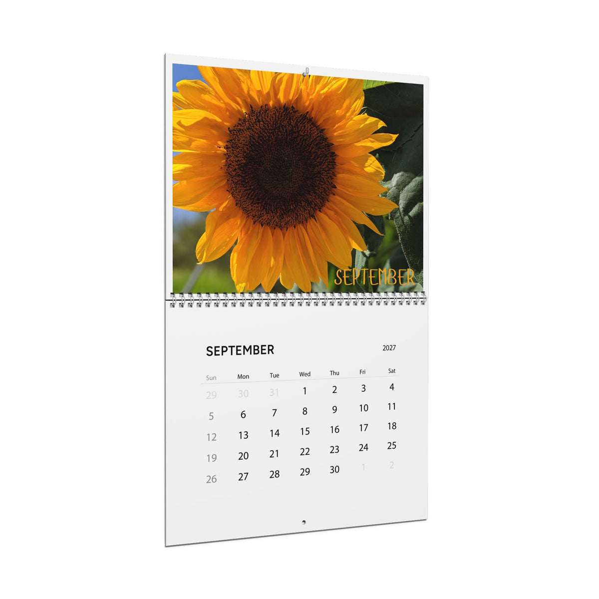 2027 Floral Wall Calendar — Monthly Botanical Photo Calendar, 11×8.5" or 14×11.5"