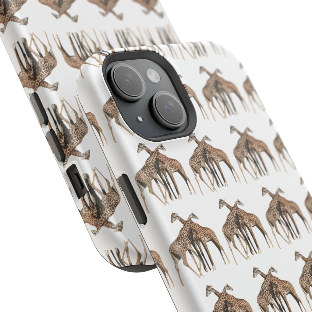 Giraffe Nature Photo Magnetic iPhone & Samsung Case — MagSafe Compatible, Dual-Layer Impact-Resistant Cover, Wildlife Gift
