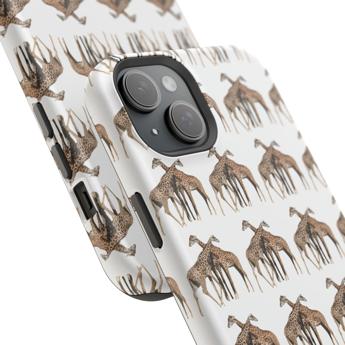 Giraffe Nature Photo Magnetic iPhone & Samsung Case — MagSafe Compatible, Dual-Layer Impact-Resistant Cover, Wildlife Gift