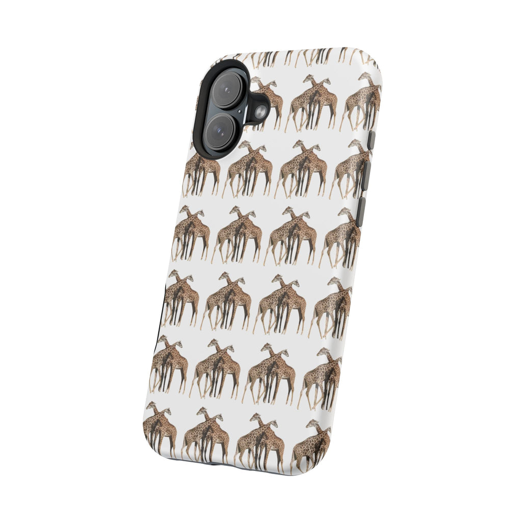Giraffe Nature Photo Magnetic iPhone & Samsung Case — MagSafe Compatible, Dual-Layer Impact-Resistant Cover, Wildlife Gift
