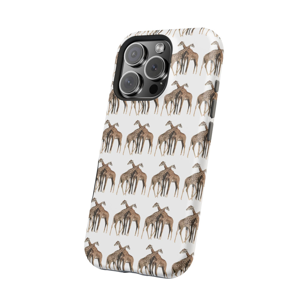 Giraffe Nature Photo Magnetic iPhone & Samsung Case — MagSafe Compatible, Dual-Layer Impact-Resistant Cover, Wildlife Gift