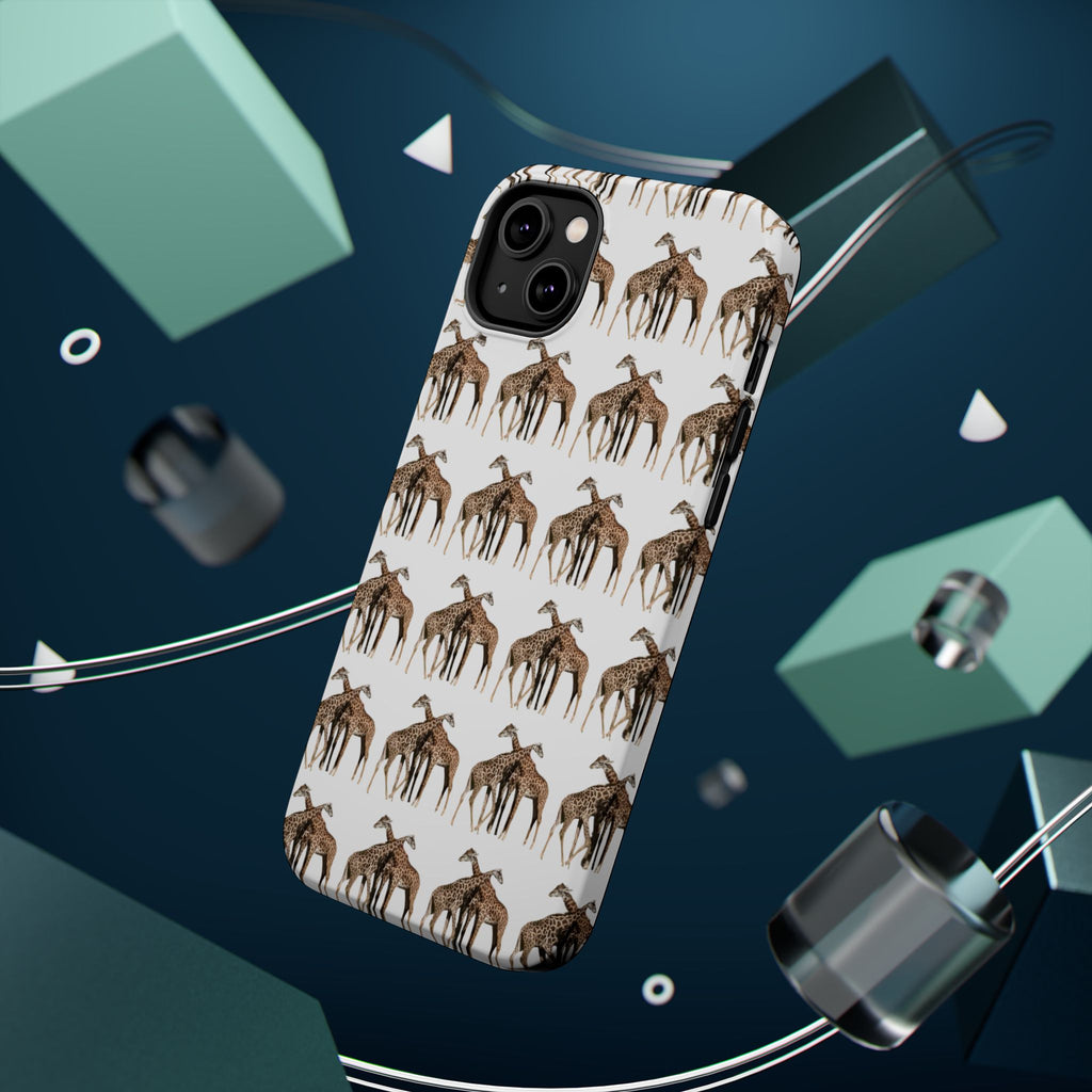 Giraffe Nature Photo Magnetic iPhone & Samsung Case — MagSafe Compatible, Dual-Layer Impact-Resistant Cover, Wildlife Gift