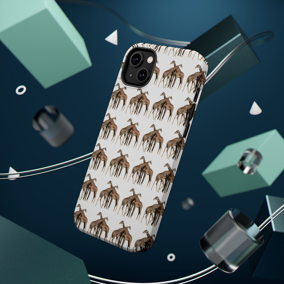 Giraffe Nature Photo Magnetic iPhone & Samsung Case — MagSafe Compatible, Dual-Layer Impact-Resistant Cover, Wildlife Gift